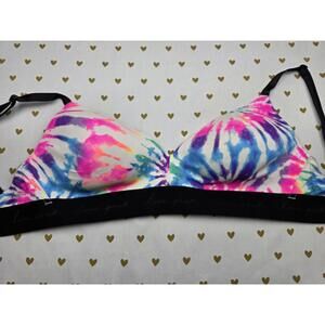 Victorias Secret PINK Wear Everywhere Wireless Lightly Lined BRA 32DD TYE DYE